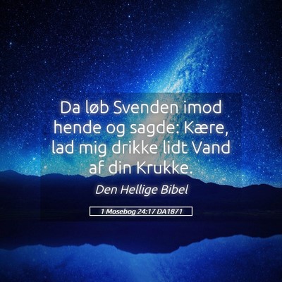 Picture 05 - 1 Mosebog 24:17 DA1871 - Da løb Svenden imod hende og sagde: Kære, lad - Bible Verse Picture