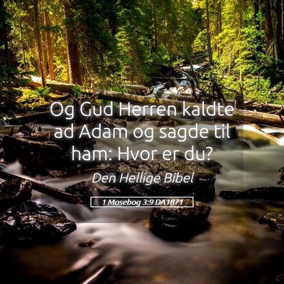 Picture 05 - 1 Mosebog 3:9 DA1871 - Og Gud Herren kaldte ad Adam og sagde til ham: - Bible Verse Picture