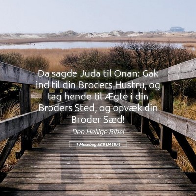 Picture 05 - 1 Mosebog 38:8 DA1871 - Da sagde Juda til Onan: Gak ind til din Broders - Bible Verse Picture