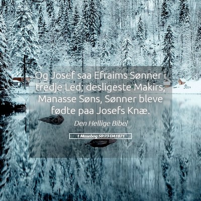 Picture 05 - 1 Mosebog 50:23 DA1871 - Og Josef saa Efraims Sønner i tredje Led; - Bible Verse Picture