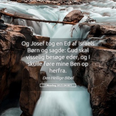 Picture 05 - 1 Mosebog 50:25 DA1871 - Og Josef tog en Ed af Israels Børn og sagde: Gud - Bible Verse Picture