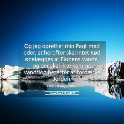 Picture 05 - 1 Mosebog 9:11 DA1871 - Og jeg opretter min Pagt med eder, at herefter - Bible Verse Picture