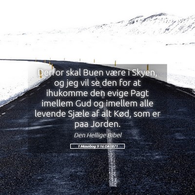 Picture 05 - 1 Mosebog 9:16 DA1871 - Derfor skal Buen være i Skyen, og jeg vil se den - Bible Verse Picture