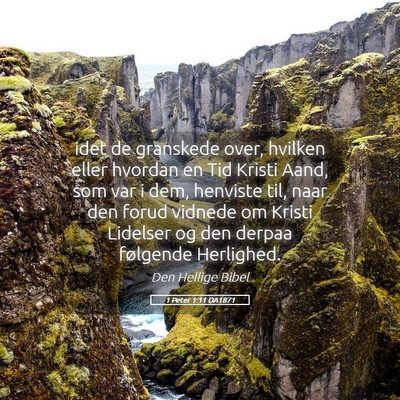 Picture 05 - 1 Peter 1:11 DA1871 - idet de granskede over, hvilken eller hvordan en - Bible Verse Picture