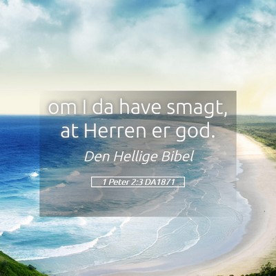 Picture 05 - 1 Peter 2:3 DA1871 - om I da have smagt, at Herren er - Bible Verse Picture