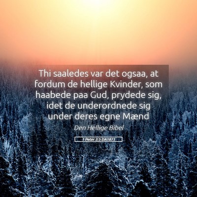 Picture 05 - 1 Peter 3:5 DA1871 - Thi saaledes var det ogsaa, at fordum de hellige - Bible Verse Picture