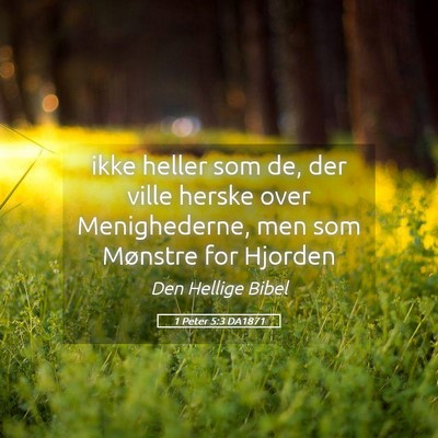 Picture 05 - 1 Peter 5:3 DA1871 - ikke heller som de, der ville herske over - Bible Verse Picture