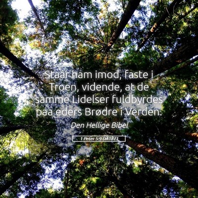 Picture 05 - 1 Peter 5:9 DA1871 - Staar ham imod, faste i Troen, vidende, at de - Bible Verse Picture