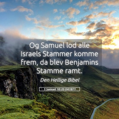 Picture 05 - 1 Samuel 10:20 DA1871 - Og Samuel lod alle Israels Stammer komme frem, da - Bible Verse Picture