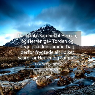 Picture 05 - 1 Samuel 12:18 DA1871 - Da raabte Samuel til Herren, og Herren gav Torden - Bible Verse Picture