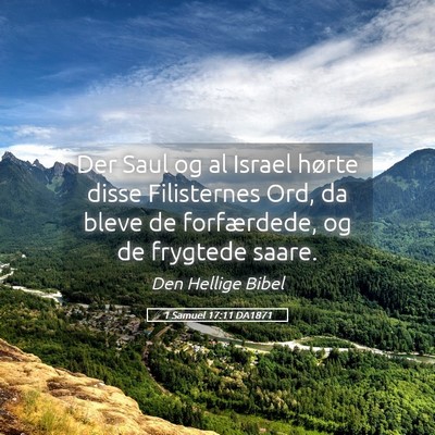 Picture 05 - 1 Samuel 17:11 DA1871 - Der Saul og al Israel hørte disse Filisternes - Bible Verse Picture
