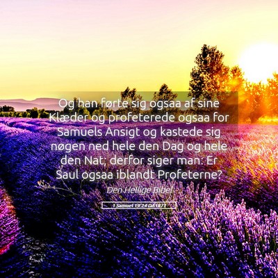 Picture 05 - 1 Samuel 19:24 DA1871 - Og han førte sig ogsaa af sine Klæder og - Bible Verse Picture
