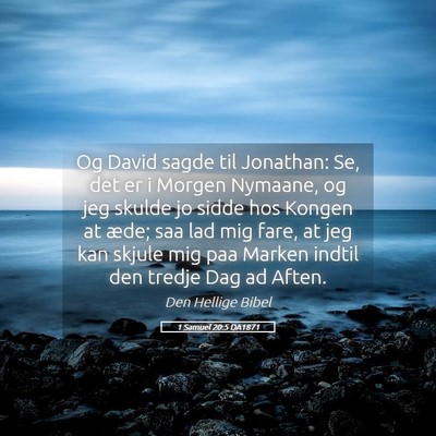 Picture 05 - 1 Samuel 20:5 DA1871 - Og David sagde til Jonathan: Se, det er i Morgen - Bible Verse Picture