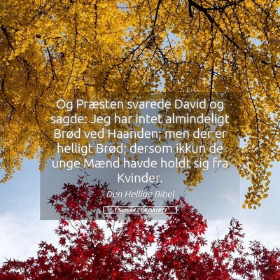 Picture 05 - 1 Samuel 21:4 DA1871 - Og Præsten svarede David og sagde: Jeg har intet - Bible Verse Picture