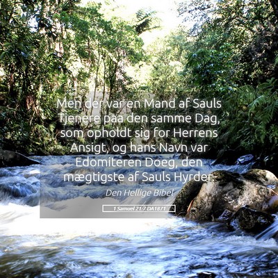 Picture 05 - 1 Samuel 21:7 DA1871 - Men der var en Mand af Sauls Tjenere paa den - Bible Verse Picture