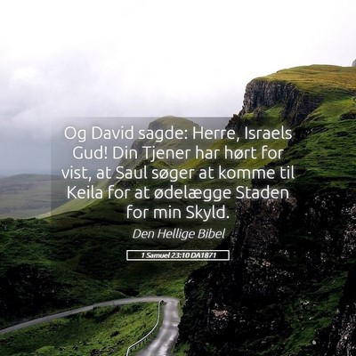 Picture 05 - 1 Samuel 23:10 DA1871 - Og David sagde: Herre, Israels Gud! Din Tjener - Bible Verse Picture