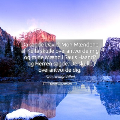 Picture 05 - 1 Samuel 23:12 DA1871 - Da sagde David: Mon Mændene af Keila skulle - Bible Verse Picture