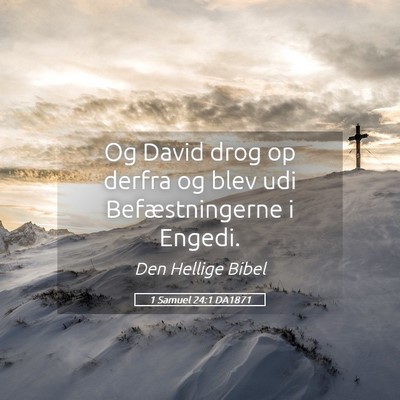 Picture 05 - 1 Samuel 24:1 DA1871 - Og David drog op derfra og blev udi - Bible Verse Picture