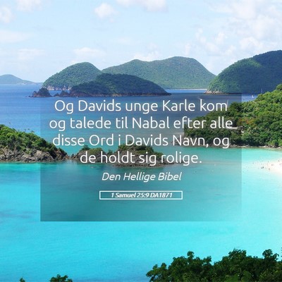 Picture 05 - 1 Samuel 25:9 DA1871 - Og Davids unge Karle kom og talede til Nabal - Bible Verse Picture