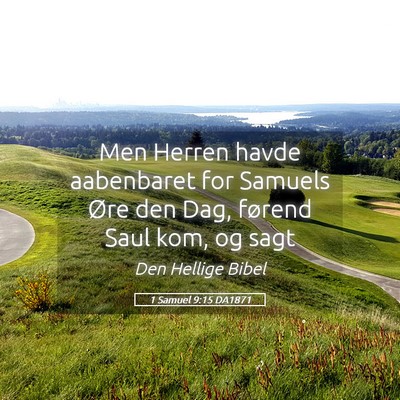 Picture 05 - 1 Samuel 9:15 DA1871 - Men Herren havde aabenbaret for Samuels Øre den - Bible Verse Picture