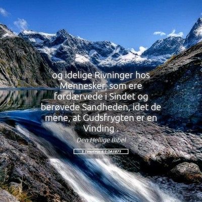 Picture 05 - 1 Timoteus 6:5 DA1871 - og idelige Rivninger hos Mennesker, som ere - Bible Verse Picture