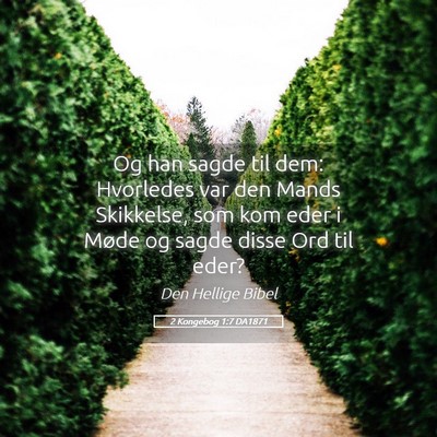 Picture 05 - 2 Kongebog 1:7 DA1871 - Og han sagde til dem: Hvorledes var den Mands - Bible Verse Picture