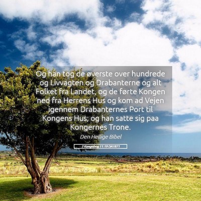 Picture 05 - 2 Kongebog 11:19 DA1871 - Og han tog de øverste over hundrede og Livvagten - Bible Verse Picture