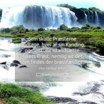 Picture 05 - 2 Kongebog 12:5 DA1871 - dem skulle Præsterne modtage, hver af sin - Bible Verse Picture