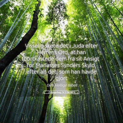 Picture 05 - 2 Kongebog 24:3 DA1871 - Visselig skete det i Juda efter Herrens Ord, at - Bible Verse Picture