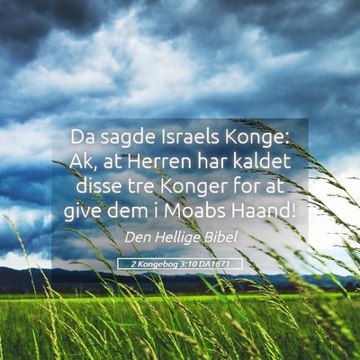 Picture 05 - 2 Kongebog 3:10 DA1871 - Da sagde Israels Konge: Ak, at Herren har kaldet - Bible Verse Picture