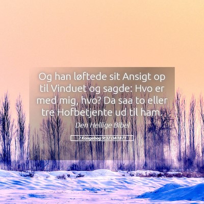 Picture 05 - 2 Kongebog 9:32 DA1871 - Og han løftede sit Ansigt op til Vinduet og - Bible Verse Picture
