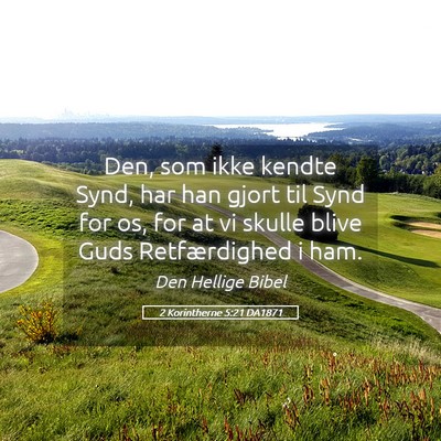 Picture 05 - 2 Korintherne 5:21 DA1871 - Den, som ikke kendte Synd, har han gjort til Synd - Bible Verse Picture