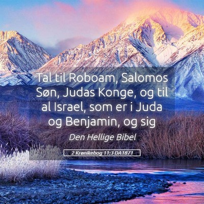 Picture 05 - 2 Krønikebog 11:3 DA1871 - Tal til Roboam, Salomos Søn, Judas Konge, og til - Bible Verse Picture