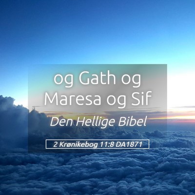 Picture 05 - 2 Krønikebog 11:8 DA1871 - og Gath og Maresa og - Bible Verse Picture