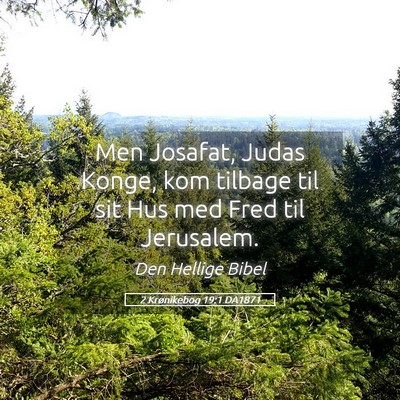 Picture 05 - 2 Krønikebog 19:1 DA1871 - Men Josafat, Judas Konge, kom tilbage til sit Hus - Bible Verse Picture