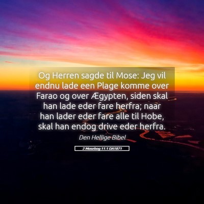 Picture 05 - 2 Mosebog 11:1 DA1871 - Og Herren sagde til Mose: Jeg vil endnu lade een - Bible Verse Picture