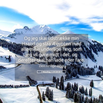 Picture 05 - 2 Mosebog 3:20 DA1871 - Og jeg skal udstrække min Haand og slaa Ægypten - Bible Verse Picture