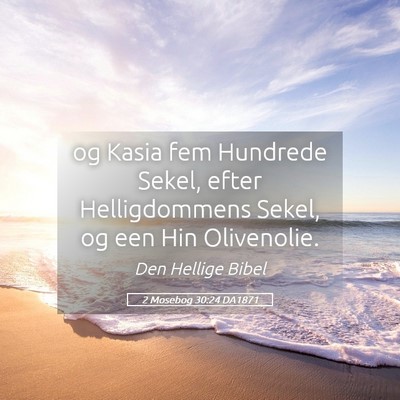 Picture 05 - 2 Mosebog 30:24 DA1871 - og Kasia fem Hundrede Sekel, efter Helligdommens - Bible Verse Picture