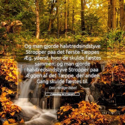 Picture 05 - 2 Mosebog 36:17 DA1871 - Og man gjorde halvtredsindstyve Stropper paa det - Bible Verse Picture