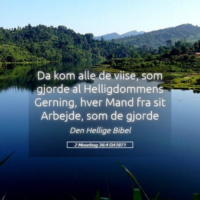 Picture 05 - 2 Mosebog 36:4 DA1871 - Da kom alle de viise, som gjorde al Helligdommens - Bible Verse Picture