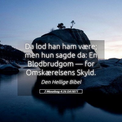 Picture 05 - 2 Mosebog 4:26 DA1871 - Da lod han ham være; men hun sagde da: En - Bible Verse Picture