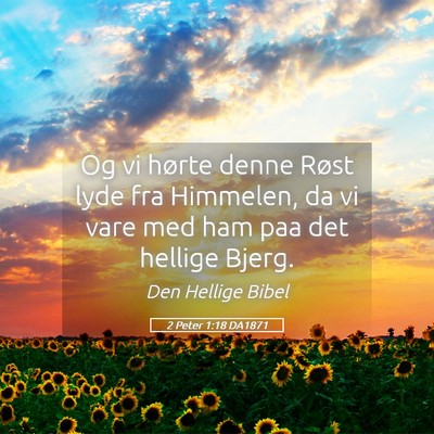 Picture 05 - 2 Peter 1:18 DA1871 - Og vi hørte denne Røst lyde fra Himmelen, da vi - Bible Verse Picture