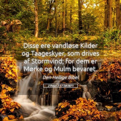 Picture 05 - 2 Peter 2:17 DA1871 - Disse ere vandløse Kilder og Taageskyer, som - Bible Verse Picture