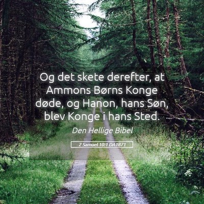 Picture 05 - 2 Samuel 10:1 DA1871 - Og det skete derefter, at Ammons Børns Konge - Bible Verse Picture