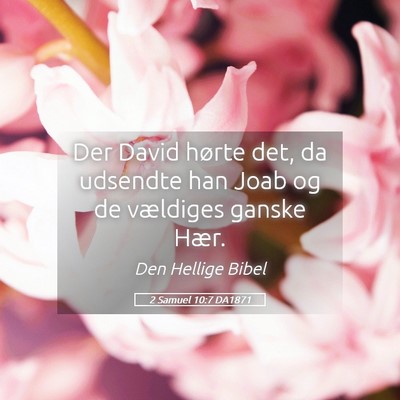 Picture 05 - 2 Samuel 10:7 DA1871 - Der David hørte det, da udsendte han Joab og de - Bible Verse Picture
