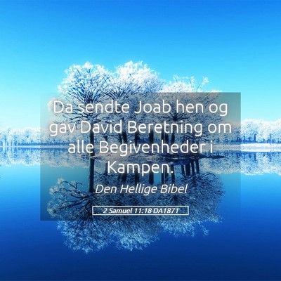 Picture 05 - 2 Samuel 11:18 DA1871 - Da sendte Joab hen og gav David Beretning om alle - Bible Verse Picture