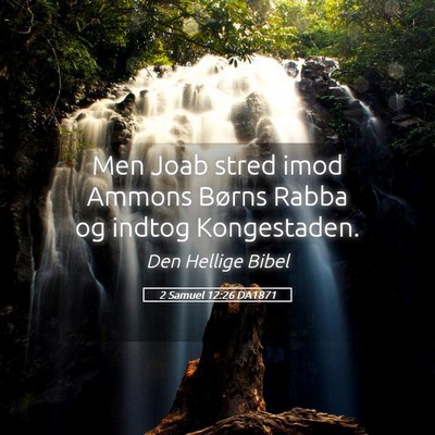 Picture 05 - 2 Samuel 12:26 DA1871 - Men Joab stred imod Ammons Børns Rabba og indtog - Bible Verse Picture