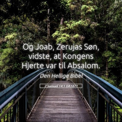 Picture 05 - 2 Samuel 14:1 DA1871 - Og Joab, Zerujas Søn, vidste, at Kongens Hjerte - Bible Verse Picture