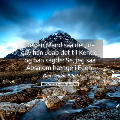 Picture 05 - 2 Samuel 18:10 DA1871 - Der en Mand saa det, da gav han Joab det til - Bible Verse Picture