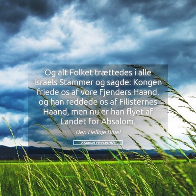 Picture 05 - 2 Samuel 19:9 DA1871 - Og alt Folket trættedes i alle Israels Stammer - Bible Verse Picture